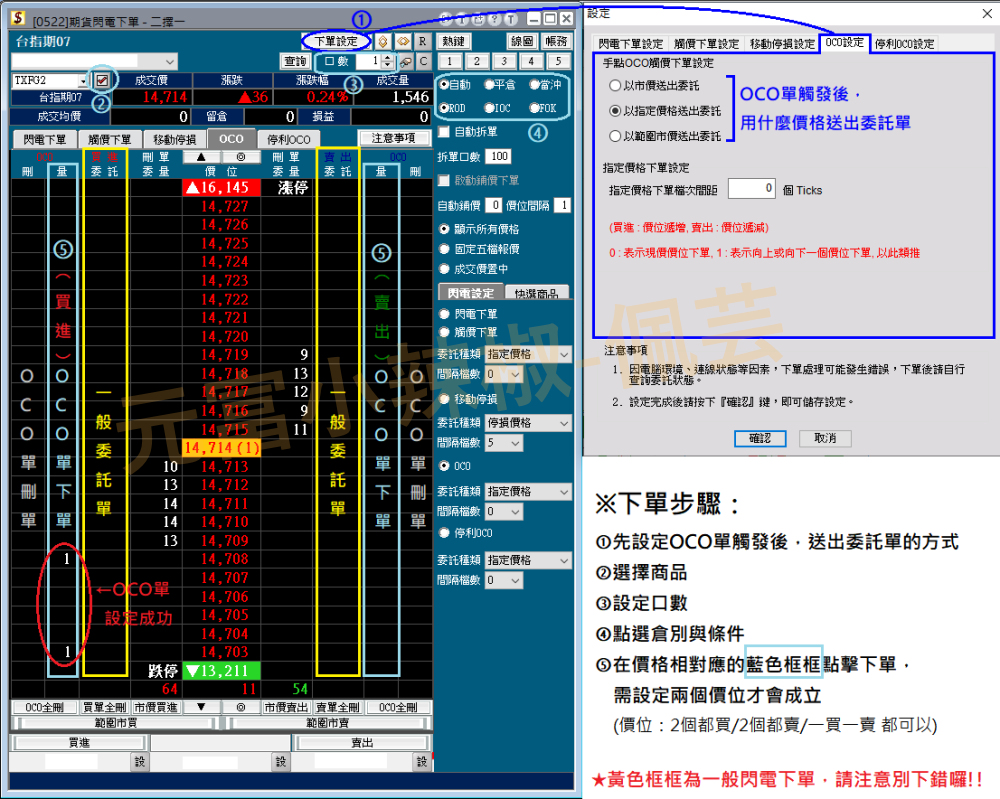 期貨OCO單