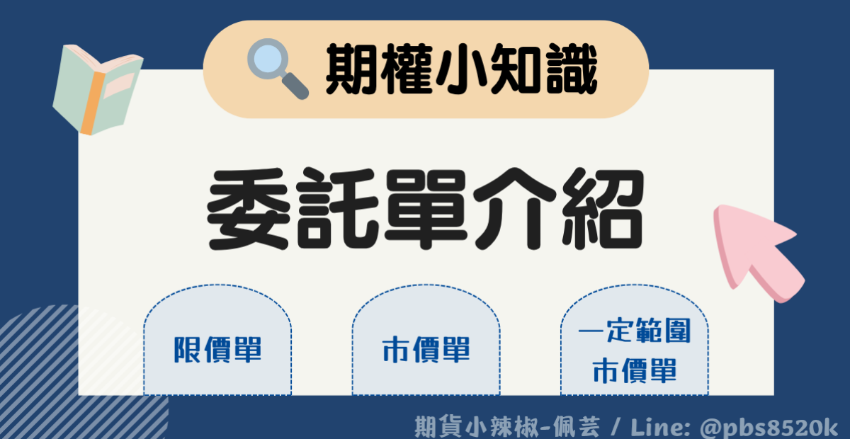 【期權小知識】1分鐘了解-期貨選擇權委託單|什麼是限價單、市價單、一定範圍市價單? 委託單介紹