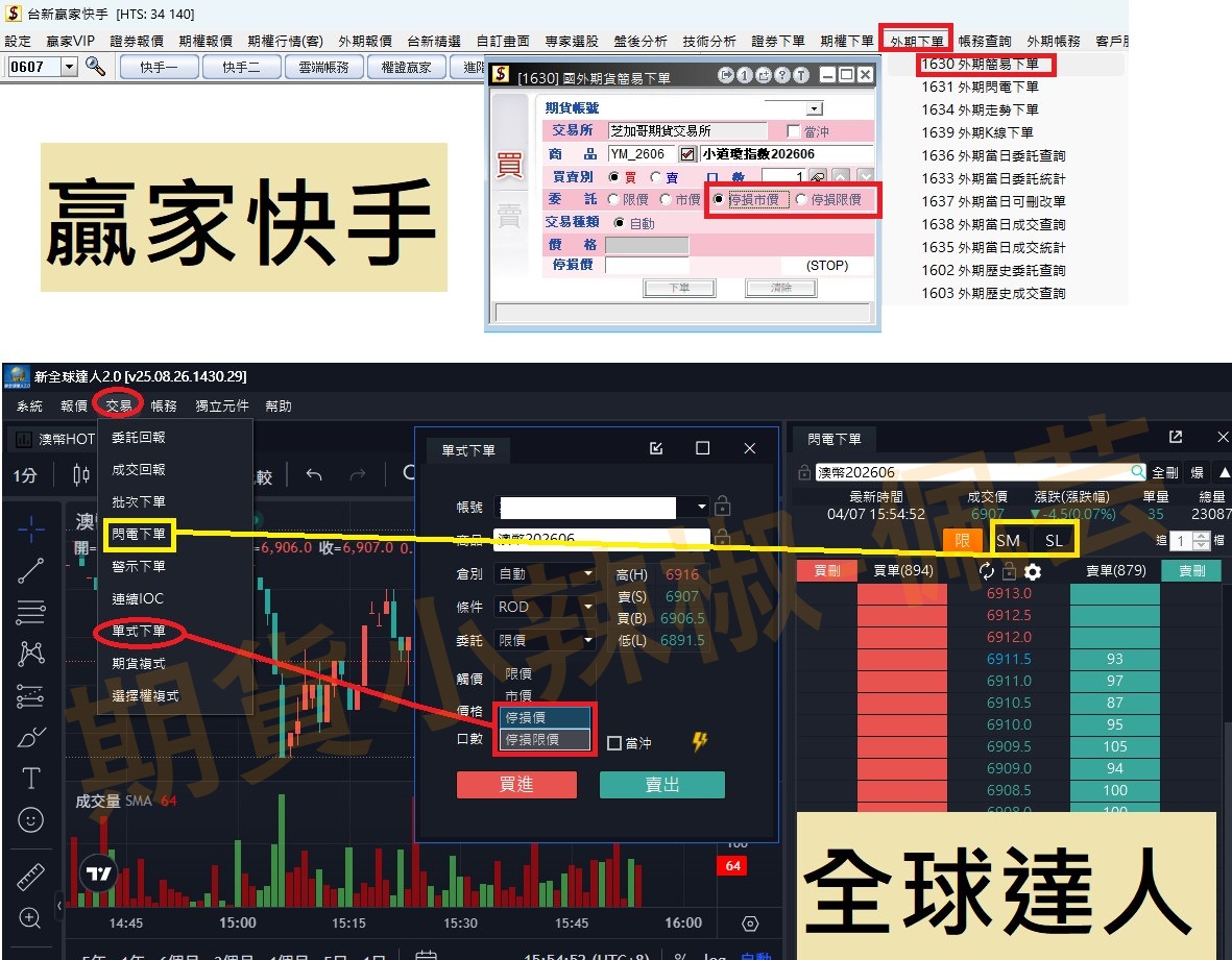 【海期教學】海期停損單怎麼設定?海外期貨停損單操作介紹 電腦海期停損單